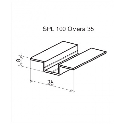 Купить Профиль алюминиевый SPAL SPL-100  Омега-35 м.п. в интернет-магазине Ravta – самая низкая цена