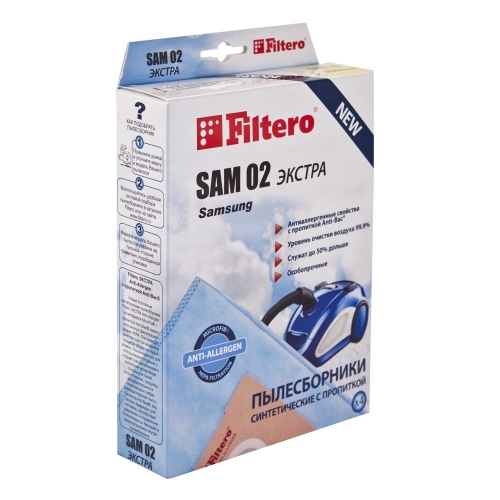 Купить Пылесборники Filtero SAM 02 (4) ЭКСТРА в интернет-магазине Ravta – самая низкая цена