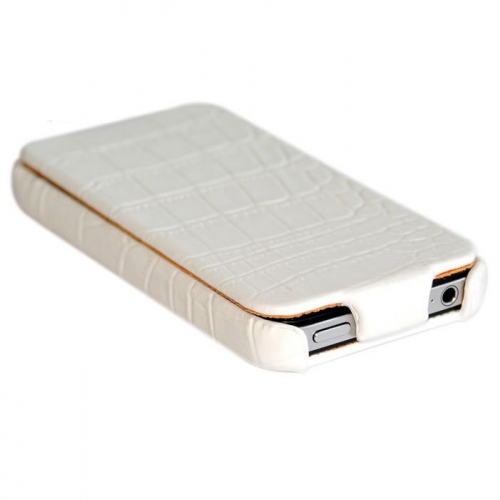 Купить Чехол HOCO Bright Crocodile leather case для iPhone 4/4s, имитация кожи крокодила (белый) в интернет-магазине Ravta – самая низкая цена