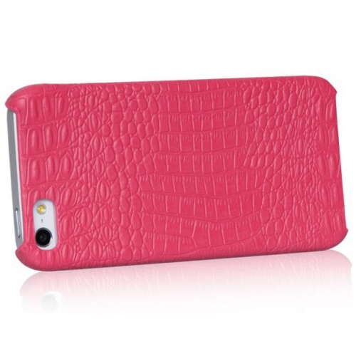 Купить Кожаный чехол-накладка Borofone Crocodile leather back cover case для iPhone 5 (розовый) в интернет-магазине Ravta – самая низкая цена