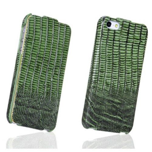 Купить Чехол Borofone Lizard flip leather case для iPhone 5, имитация кожи ящерицы (зеленый) в интернет-магазине Ravta – самая низкая цена