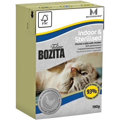 Купить Bozita super premium Кусочки в желе для Домашних и стерилиз.кошек с курицей (Indoor&Sterilised) 0,19 в интернет-магазине Ravta – самая низкая цена