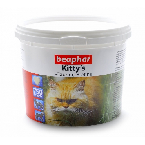 Купить Beaphar Витамины д/кошек с таурином и биотином, сердечки Kitty's Taurine + Biotin, 750шт. в интернет-магазине Ravta – самая низкая цена