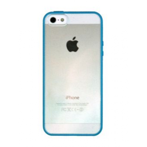 Купить Бампер с прозрачной задней крышкой для iPhone 5 (голубой) в интернет-магазине Ravta – самая низкая цена
