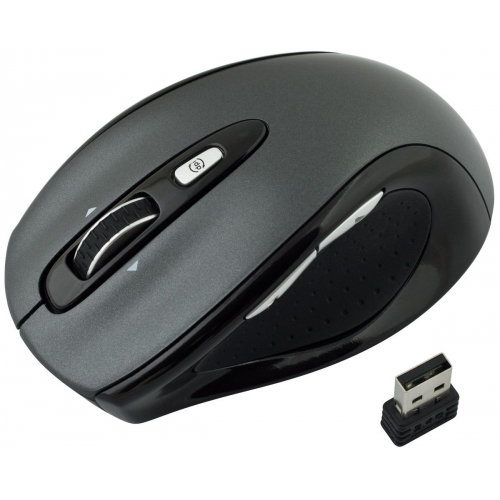 Купить Мышь Oklick 404MW darkgrey/black cordless Laser (800/1600dpi) USB Nano Receiver 4-way scroll в интернет-магазине Ravta – самая низкая цена