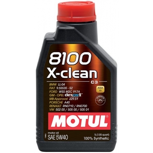 Купить 102786 MOTUL Моторное масло 8100 X-Clean 5w-40 C3 (1 л) в интернет-магазине Ravta – самая низкая цена