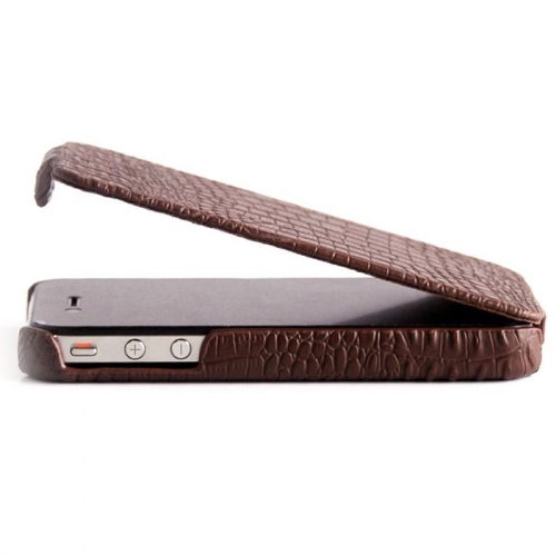 Купить Чехол Borofone Crocodile leather case для iPhone 4/4s, имитация кожи крокодила (коричневый) в интернет-магазине Ravta – самая низкая цена