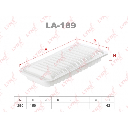 Купить Фильтр воздушный LYNXauto LA-189 в интернет-магазине Ravta – самая низкая цена