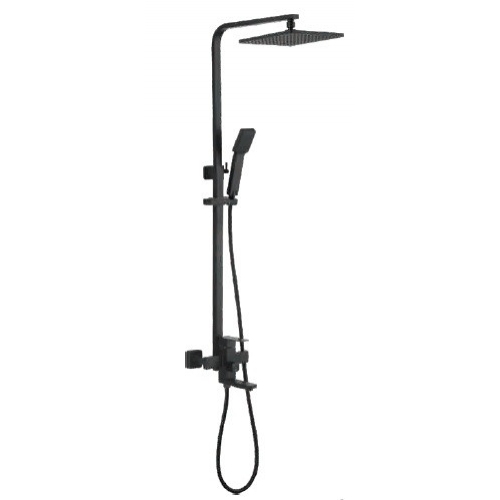 Купить Душевая система со смесителем и тропическим душем Accoona A83201F черный в интернет-магазине Ravta – самая низкая цена