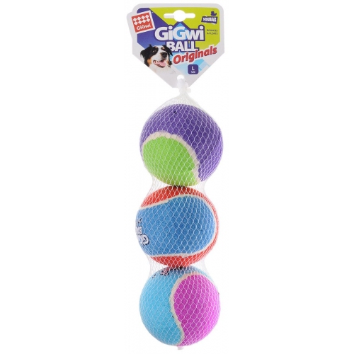 Купить Игрушка д/собаки "Мяч  G-BALL Originals" с пищ., диам.4 см, 3 шт. в упак., теннисн.мат-л в интернет-магазине Ravta – самая низкая цена