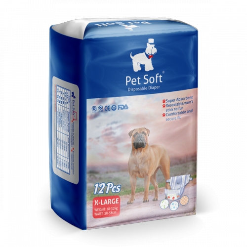 Купить Подгузник для собак PET SOFT DIAPER , 3 ЦВЕТА, размер XL (вес 18-32кг,талия 38-58см)12шт  (1/24) в интернет-магазине Ravta – самая низкая цена