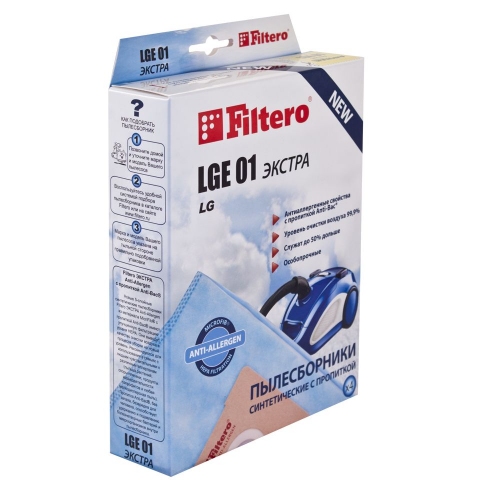Купить Пылесборники Filtero LGE 01 (4) ЭКСТРА в интернет-магазине Ravta – самая низкая цена