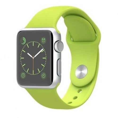 Купить Умные часы Apple Watch Sport  38mm Silver Aluminum Case with Green Sport Band (MJ2U2) в интернет-магазине Ravta – самая низкая цена