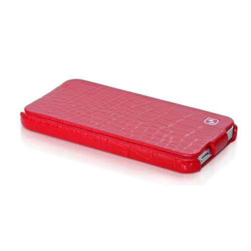 Купить Чехол HOCO Bright Crocodile leather case для iPhone 5, имитация кожи крокодила (красный) в интернет-магазине Ravta – самая низкая цена