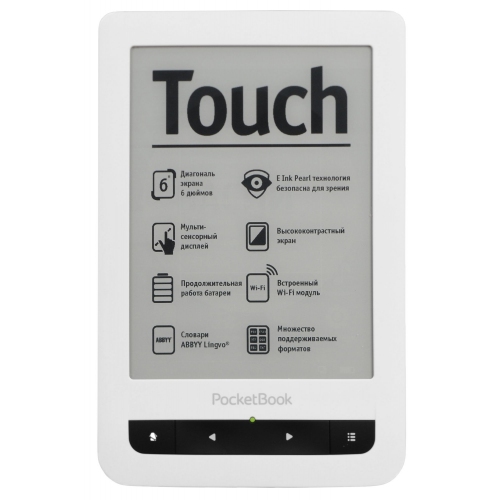Купить Электронная книга PocketBook Touch PB 622 (белый/черный) в интернет-магазине Ravta – самая низкая цена