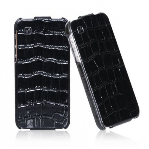 Купить Чехол HOCO Bright Crocodile leather case для iPhone 5, имитация кожи крокодила (черный) в интернет-магазине Ravta – самая низкая цена