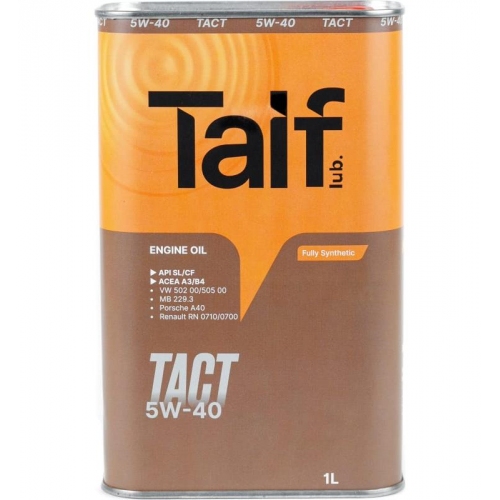 Купить Масло моторное TAIF TACT 5W-40 синтетическое 1л в интернет-магазине Ravta – самая низкая цена