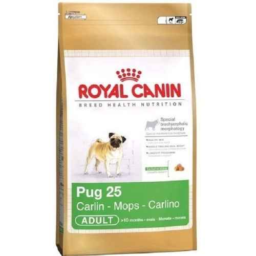 Купить Корм Royal Canin Pug 25 для мопса 500г в интернет-магазине Ravta – самая низкая цена