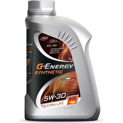 Купить Масло G-Energy Synthetic Extra Life 5W-30 (1л) в интернет-магазине Ravta – самая низкая цена