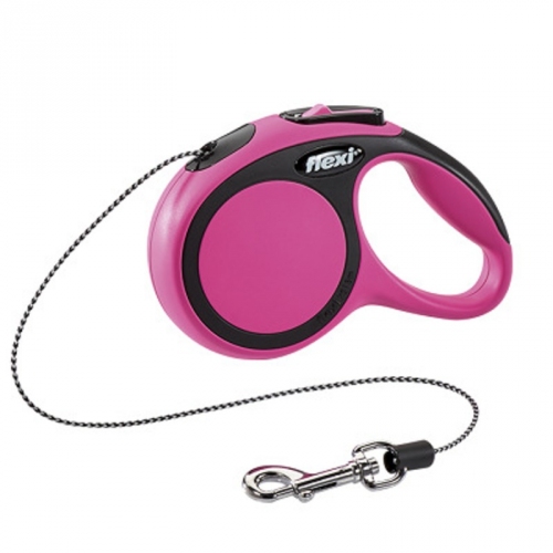 Купить Рулетка Flexi New Comfort XS, трос, 3 м, до 8 кг, розовый в интернет-магазине Ravta – самая низкая цена