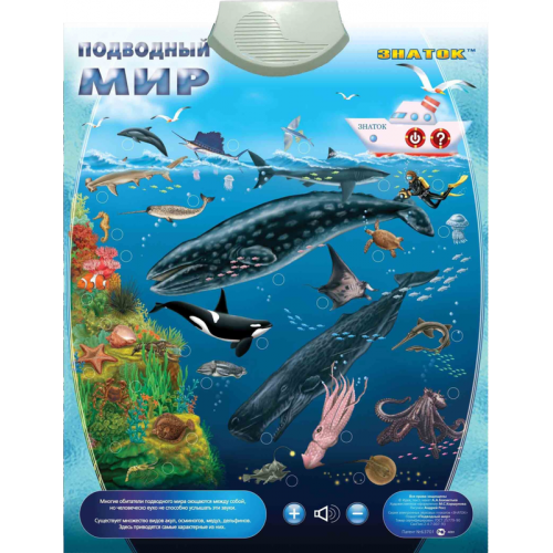 Купить Электронный звуковой плакат Знаток Подводный мир, Знаток в интернет-магазине Ravta – самая низкая цена