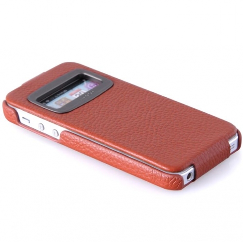 Купить Кожаный чехол HOCO Marquess Сlassic leather case для iPhone 5 (коричневый) в интернет-магазине Ravta – самая низкая цена