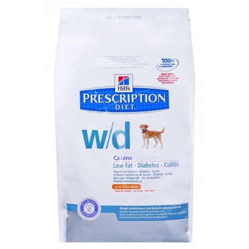Купить Диетический корм Hill's W/D для Собак Лечение сахарного диабета, запоров, колитов (Low Fat/Diabet),  в интернет-магазине Ravta – самая низкая цена