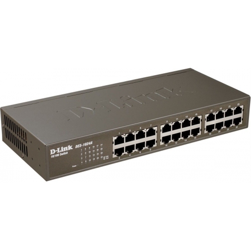Купить Коммутатор D-Link DES-1024A 24-port UTP 10/100Mbps Stand-alone Auto-sensing  Unmanaged в интернет-магазине Ravta – самая низкая цена