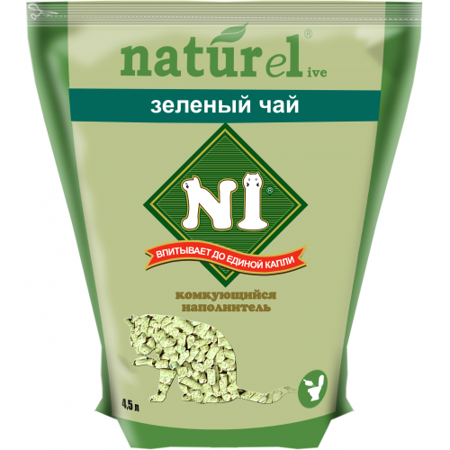 Купить NATURel 4,5 (1/10) Зеленый чай (Древесный-Комкующийся)- наполнитель для кошек в интернет-магазине Ravta – самая низкая цена