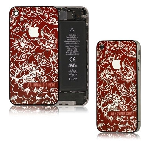 Купить Задняя панель Denis Simachev для iPhone 4 (красный/серебристый) в интернет-магазине Ravta – самая низкая цена