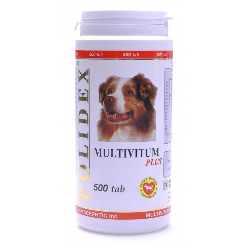 Купить Поливитаминно-минеральный комплекс для собак Multivitum plus, 500 таб. в интернет-магазине Ravta – самая низкая цена