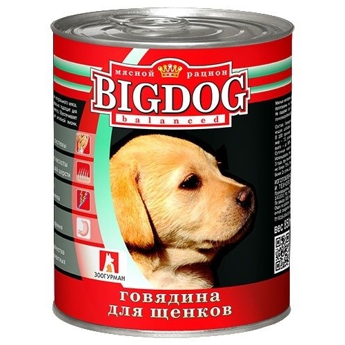 Купить Консервы Зоогурман для щенков "BIG DOG" 850г в интернет-магазине Ravta – самая низкая цена