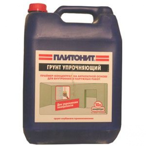 Купить Грунт Упрочняющий Плитонит (10л) в интернет-магазине Ravta – самая низкая цена
