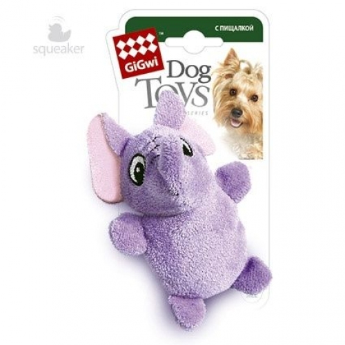 Купить Игрушка GiGwi для собак Слон с 2-мя пищалками в интернет-магазине Ravta – самая низкая цена