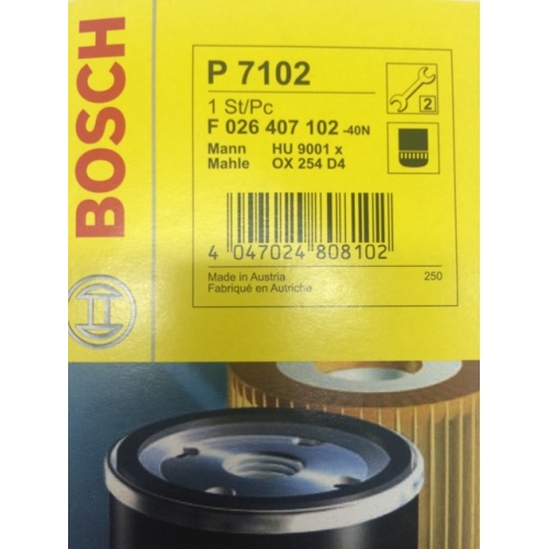 Купить f026407102 Bosch Масляный фильтр в интернет-магазине Ravta – самая низкая цена
