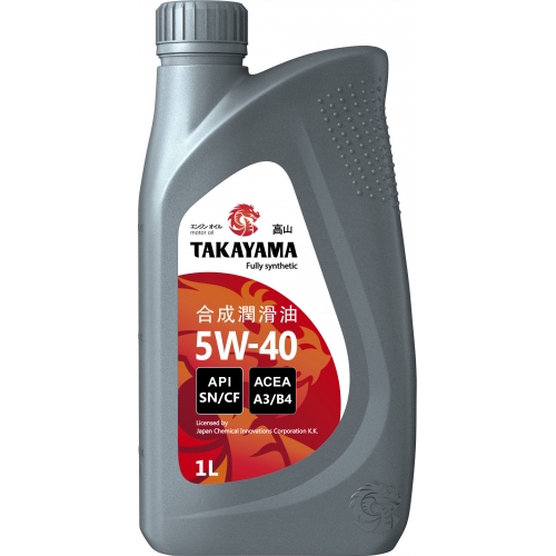 Купить Масло моторное TAKAYAMA SAE 5W-40, API SN/CF (1л) пластик 605528 в интернет-магазине Ravta – самая низкая цена