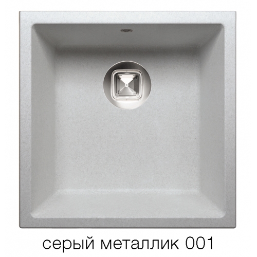 Купить Кварцевая мойка для кухни Толеро R-128 (серый металлик, цвет №001) в интернет-магазине Ravta – самая низкая цена