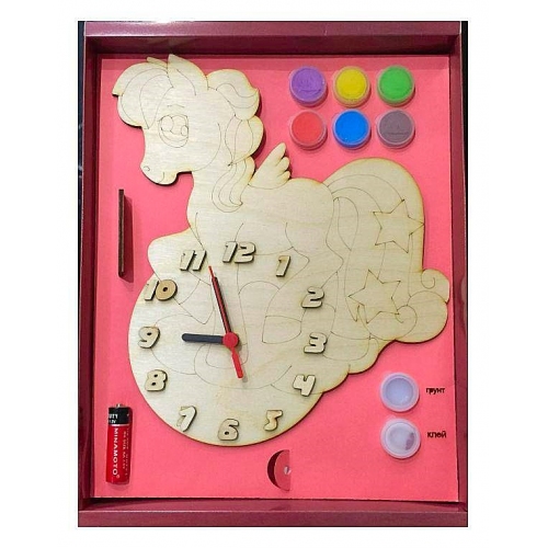 Купить Часы с циферблатом под роспись "Пони" с красками арт.ДНИ 7818 /20 в интернет-магазине Ravta – самая низкая цена