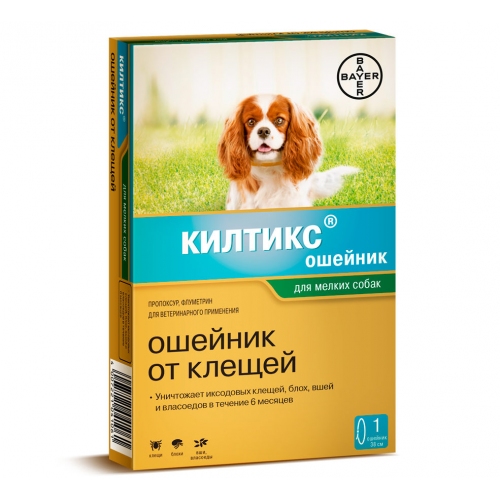 Купить Байер Килтикс ошейник д/мелких собак от блох и клещей 38см в интернет-магазине Ravta – самая низкая цена
