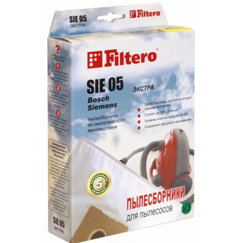 Купить Пылесборник Экстра FILTERO SIE-05 (3) из синтетического микроволокна MicroFib с антибакт. пропиткой Anti-Bac в интернет-магазине Ravta – самая низкая цена