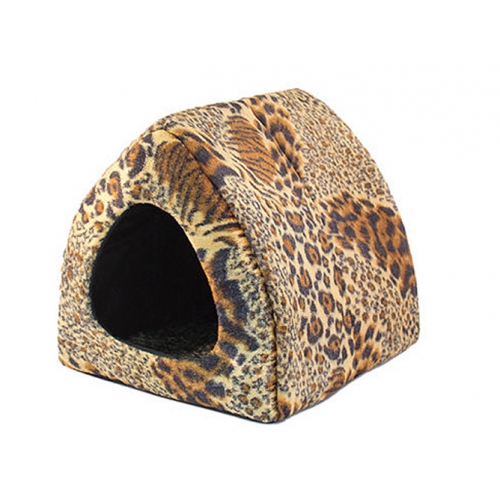 Купить Дарэлл 9881 Домик Чип мягкий "Шалаш" леопард, флок 35*31*30см в интернет-магазине Ravta – самая низкая цена