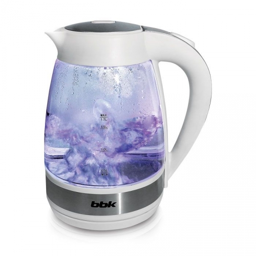 Купить Чайник BBK EK-1721G белый, жаропрочное стекло, об.1,7л., 2200Вт., контроллер : Strix, в интернет-магазине Ravta – самая низкая цена