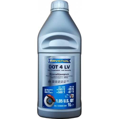 Купить Тормозная жидкость RAVENOL DOT 4 LV (1л) в интернет-магазине Ravta – самая низкая цена