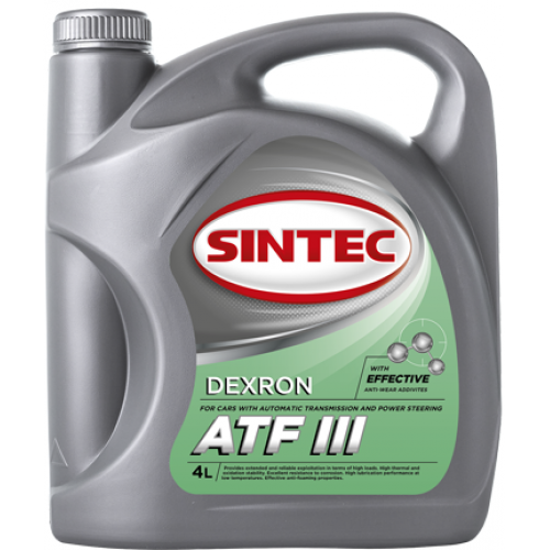 Купить Sintec Масло ATF III Dexron 4л "4" в интернет-магазине Ravta – самая низкая цена