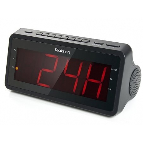 Купить Радиочасы Rolsen CR-140 черный в интернет-магазине Ravta – самая низкая цена