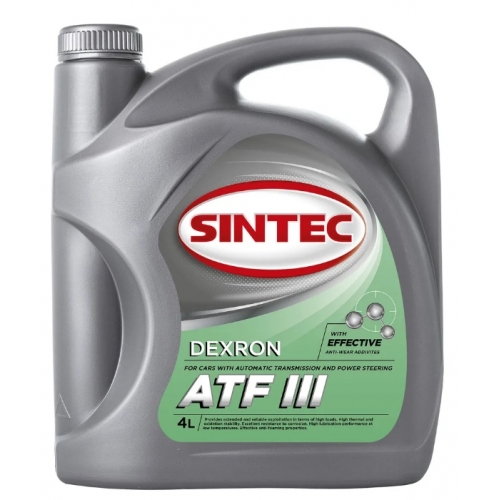 Купить Масло Sintec ATF III Dexron (4л) в интернет-магазине Ravta – самая низкая цена