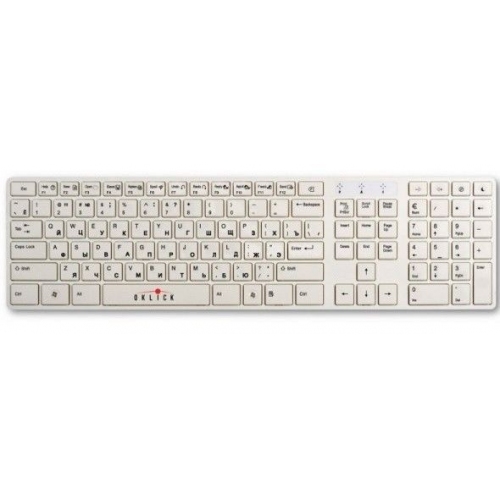 Купить Клавиатура Oklick 555S White mmedia USB+USB порт в интернет-магазине Ravta – самая низкая цена