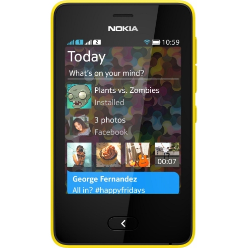 Купить Мобильный телефон Nokia 501 DS желтый моноблок 2Sim 3.0" WiFi BT в интернет-магазине Ravta – самая низкая цена