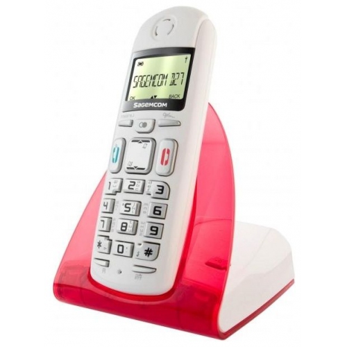Купить Телефон DECT Sagemcom D27T  (белый/красный) в интернет-магазине Ravta – самая низкая цена