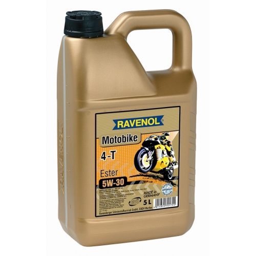 Купить Моторное масло RAVENOL Motobike 4-T Ester 5W-30 (5л) в интернет-магазине Ravta – самая низкая цена